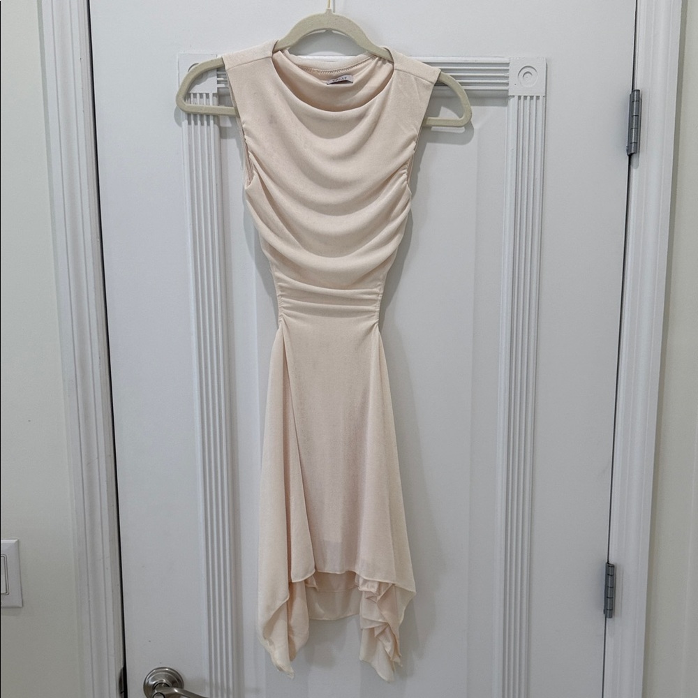 Oh Polly Cream Sleeveless Dress